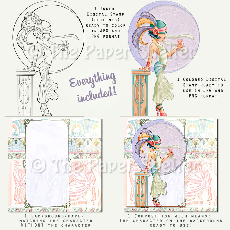 Art Deco Charm - Digital Stamp