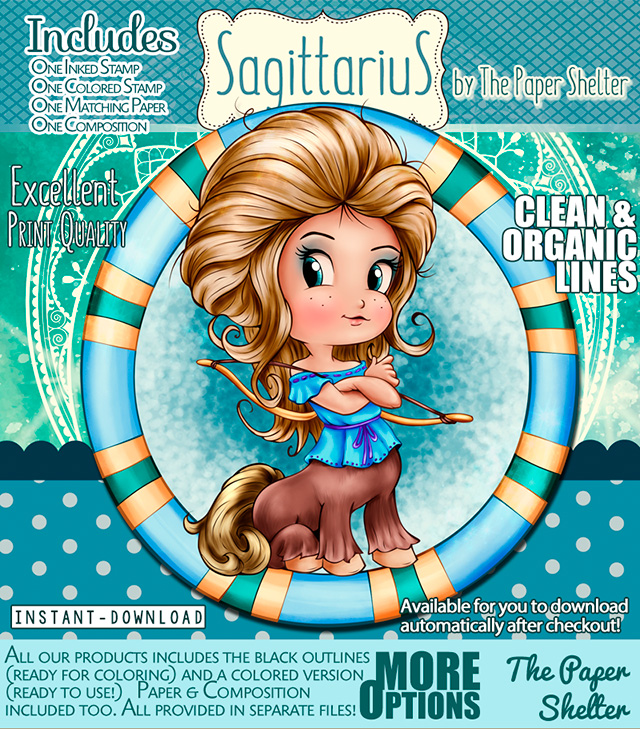 Sagittarius - Digital Stamp